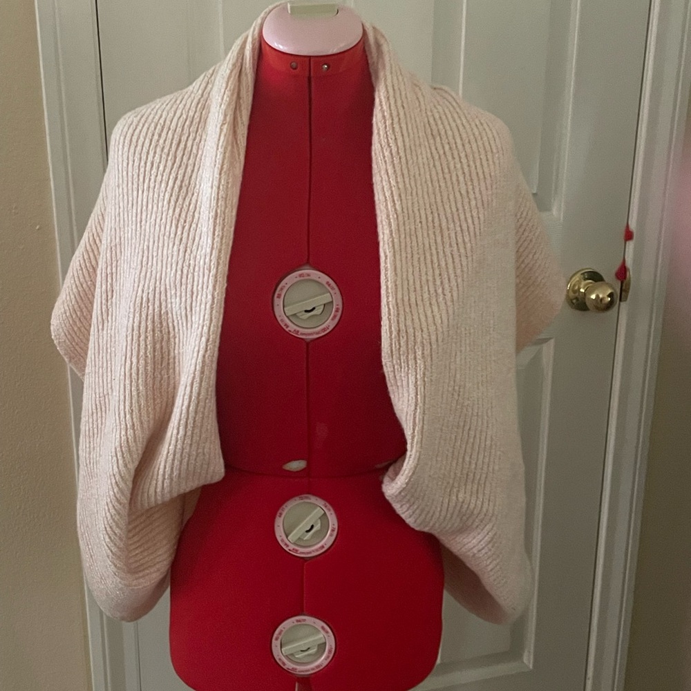 Pure Jill Blush Pink Shrug Cardigan. OS